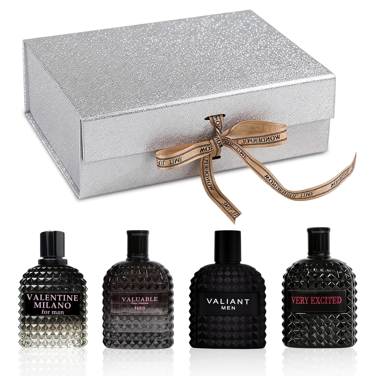Men's Cologne Gift Set - Luxury Fragrance Collection in Premium Box | Perfect Valentine's Day Gift - 4 x 3.4 FL oz