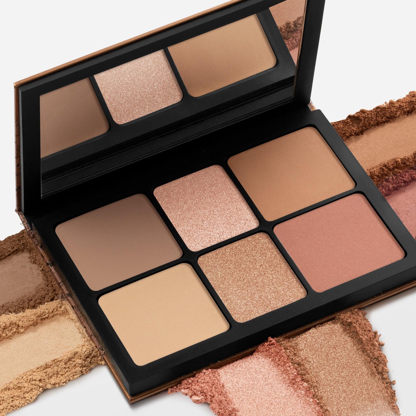 Smashbox The Cali Contour Palette | Six-Shade Contour Kit with Highlighter, Bronzer and Blush Powder for Face Contouring Makeup and Glow | Matte and Pearlescent Finishes, Light to Medium, 0.69 Ounce