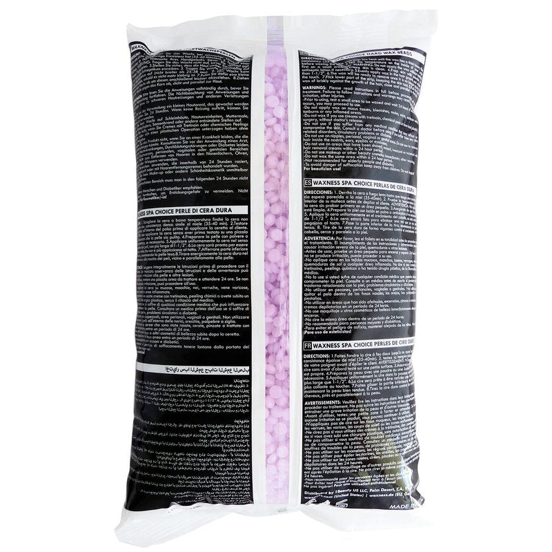 Waxness Spa Choice Purple Jasmine Demi Creamy No Rosin Hard Wax Beads 2.2 lb / 1 kg Pack of 2