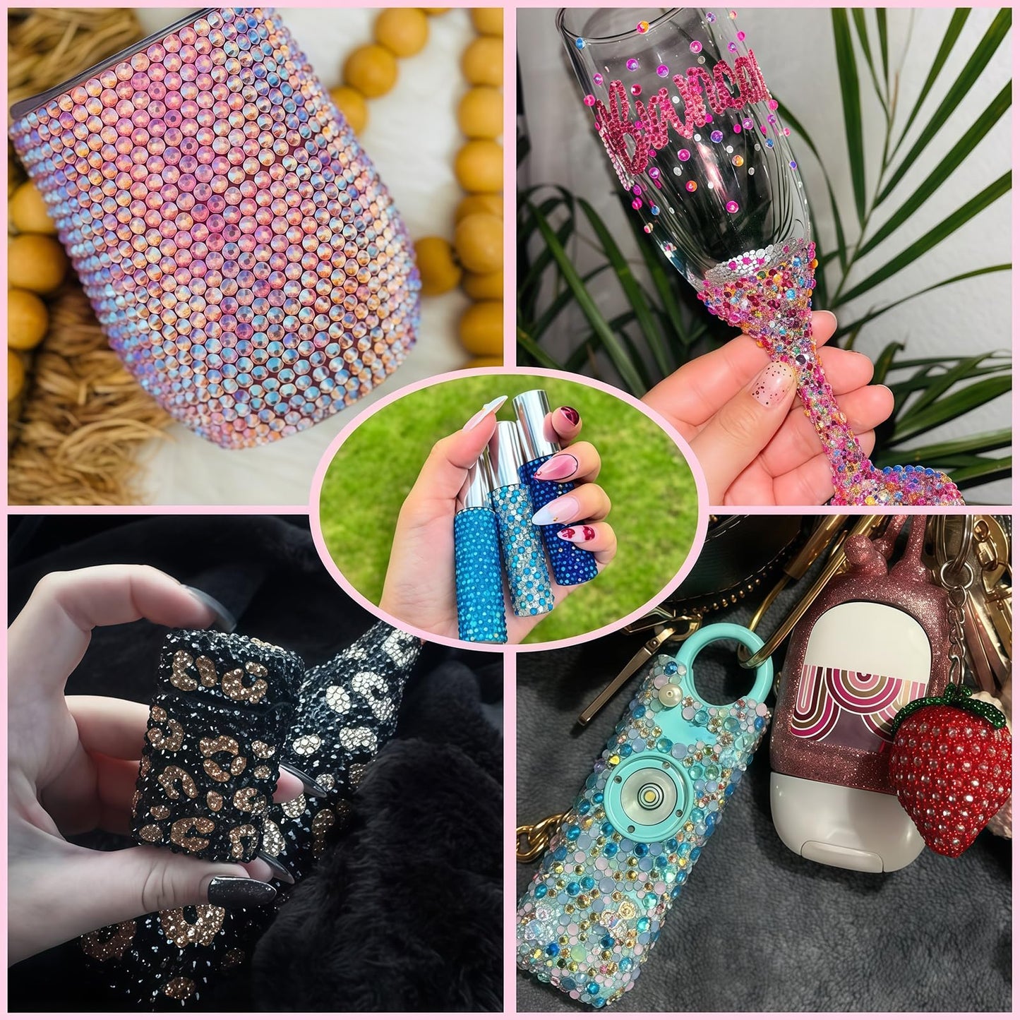 UWETIME 32000Pcs Resin Flatback Rhinestones for Bedazzling Kit with 4 Pcs B7000 Glue 3mm Multicolor Bedazzler Kit with Rhinestones and Tools DIY Bedazzling Gems for Crafting Clothing Shoes Cups