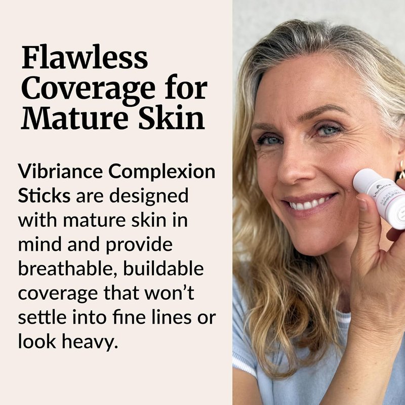 Vibriance Complexion Sticks - Foundation for Mature Skin | Sheer Buildable Coverage Makeup - Warm Medium