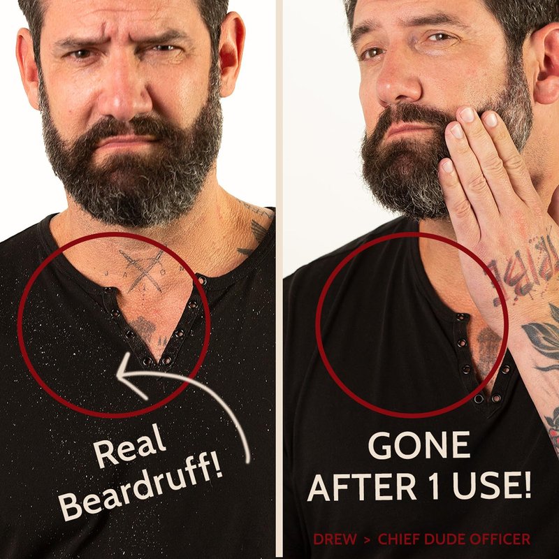 Derm Dude BeardGasmic 2-in-1 Beard Shampoo & Conditioner for Men | Formulated with Aloe Vera & Vitamin E to Clean, Hydrate & Nourish For Thicker Fuller-Looking Beard | Sulfate-Free, Cedar & Citrus 4oz