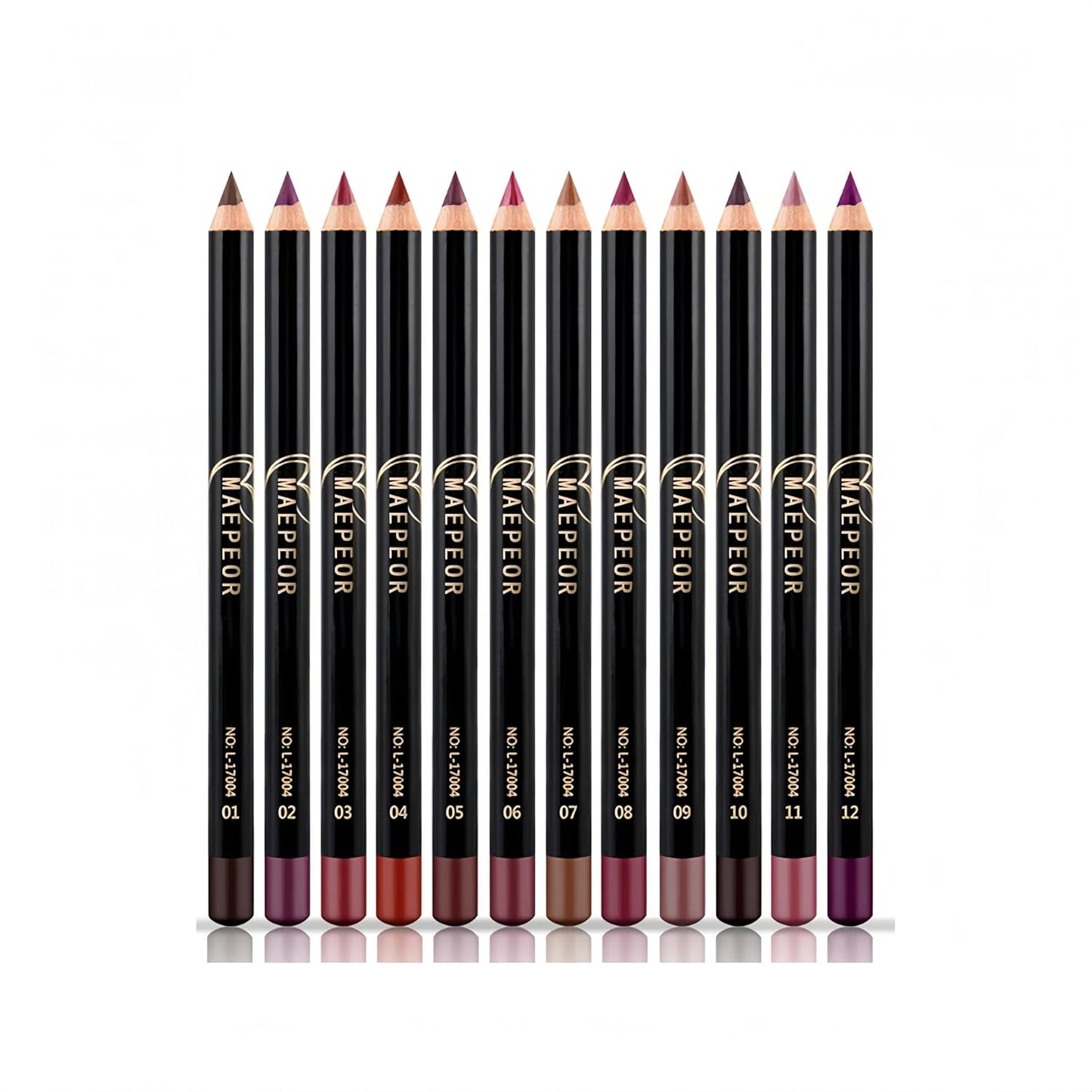 Matte Lip Liner Set - 12 Classic Colors | Highly Pigmented, Long-Lasting & Waterproof