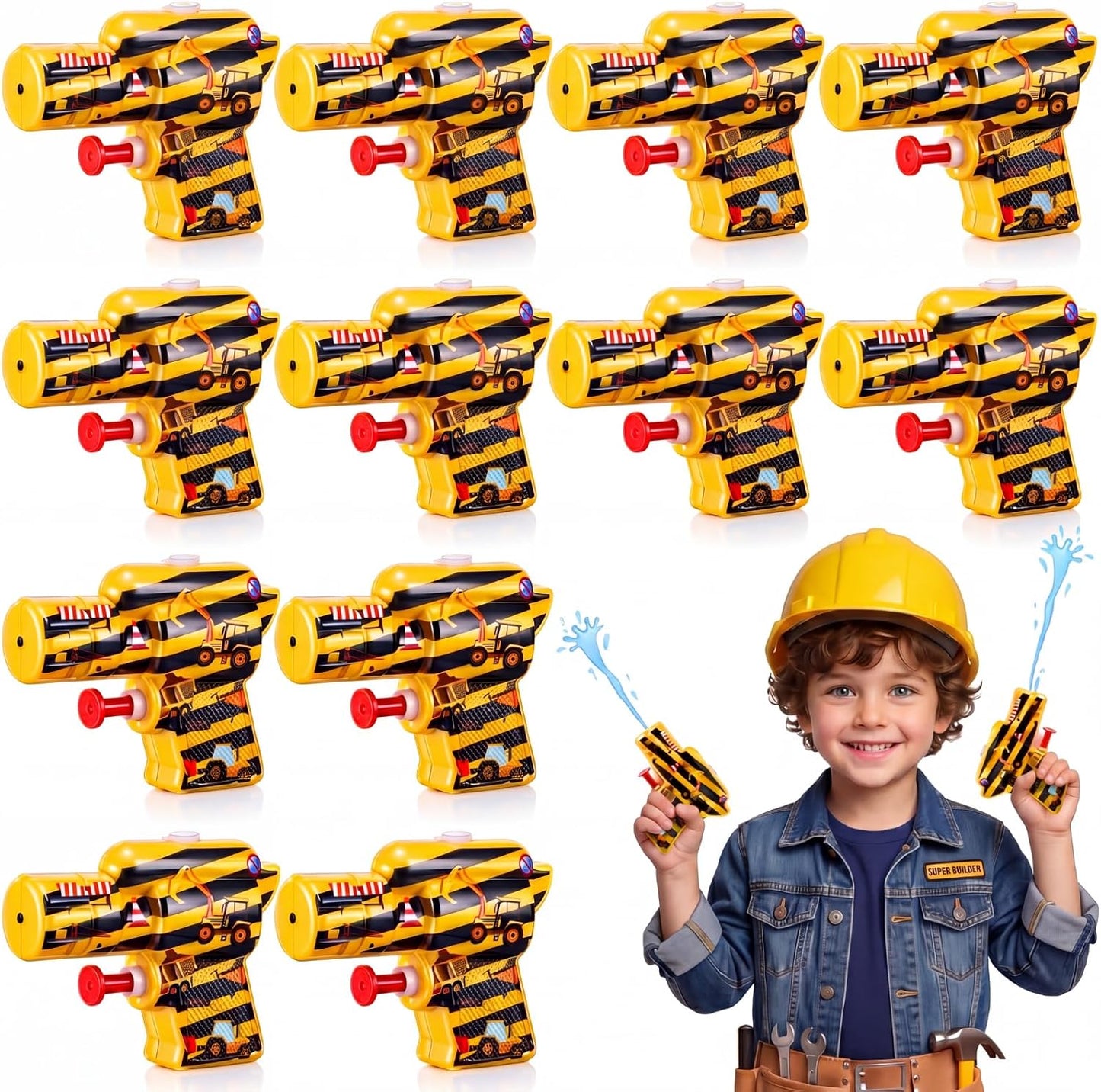 Mini Spider Web Water Guns - 12 Pack Plastic Blasters for Kids | Summer Pool Party Toys