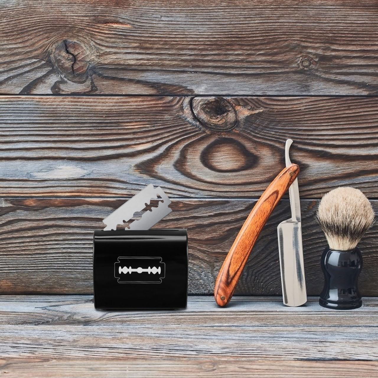 PACKOVE Razor Blade Disposal Case 2-Pack Compact Container for Safe Storage and Disposal of Used Barber and Double-Edge Blades 2.55X1.77X2.04In