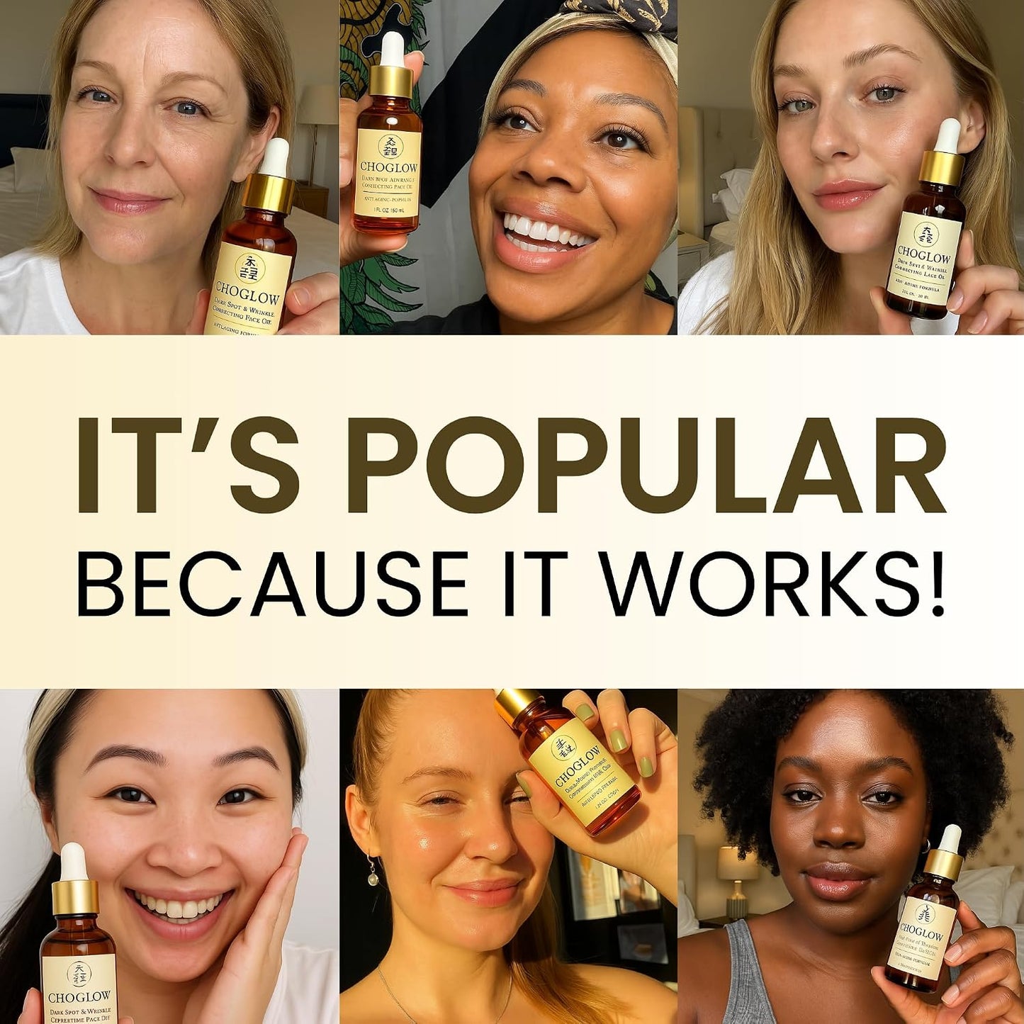 Glow Face Oil - Retinol Alternative Serum for Dark Spots & Wrinkles | Jojoba, Moringa, Rosehip, Sea Buckthorn, Vitamin E