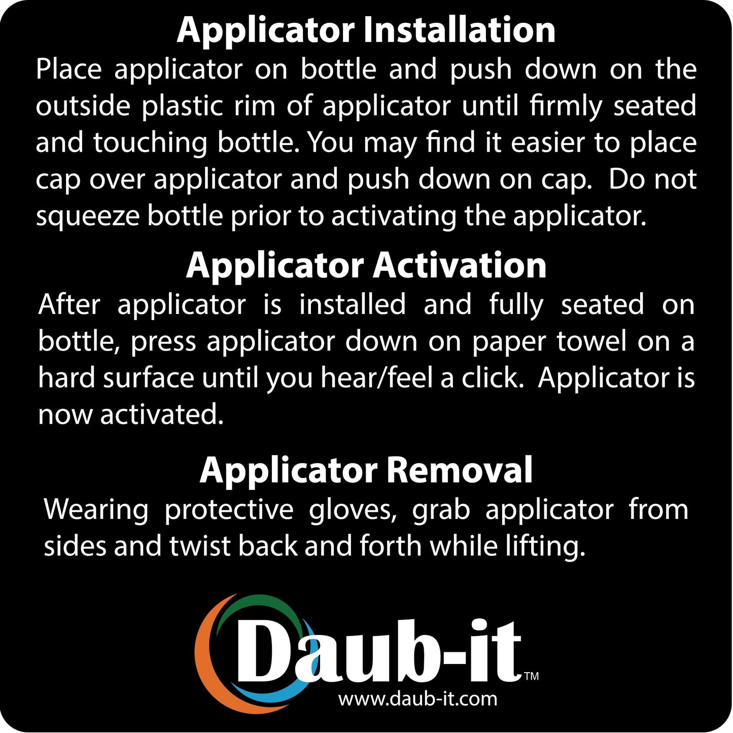 Racquet Art, LLC Daub-it™ Empty bottles with applicators - 2 oz - Mohair dauber - 3 Pack
