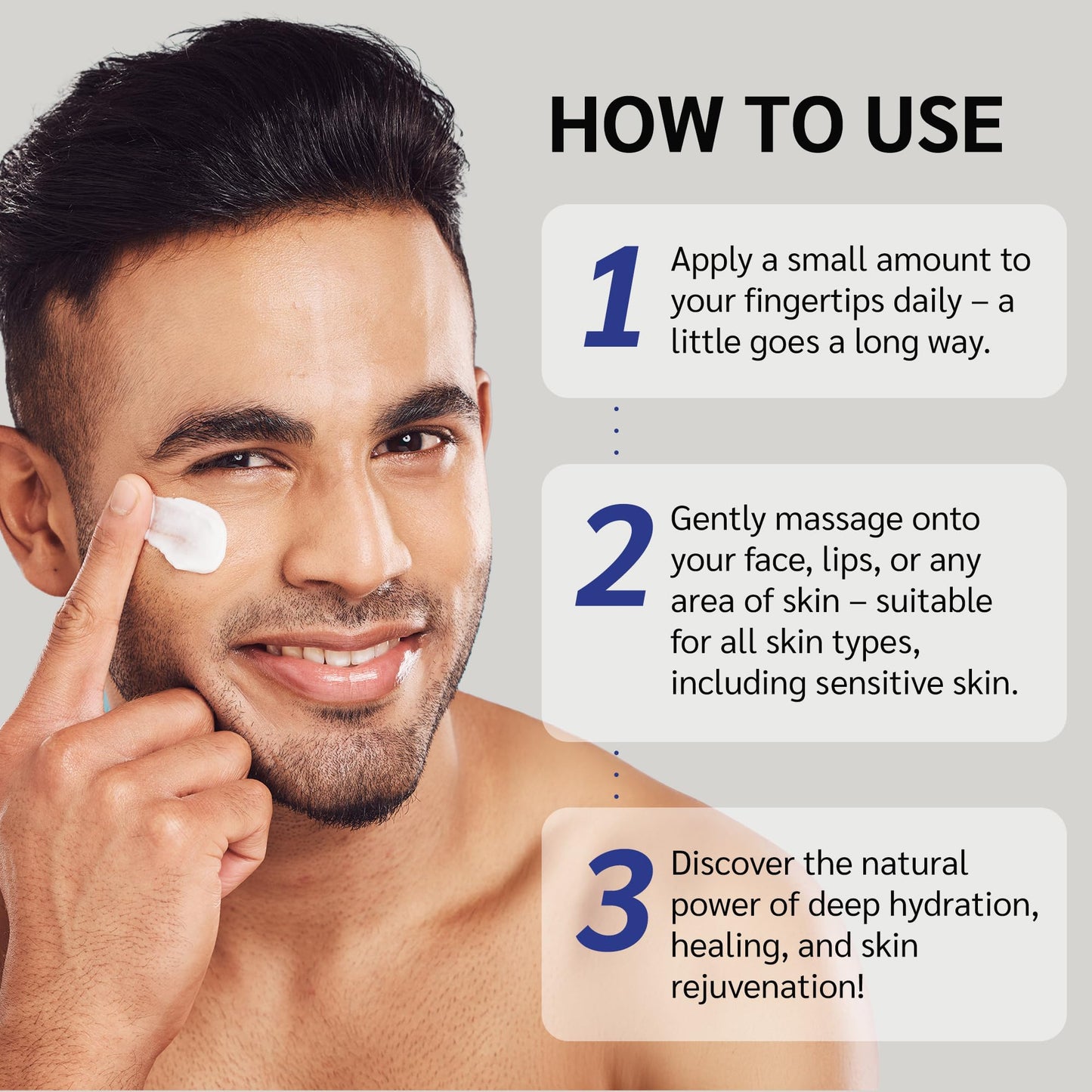 Uttse Men's Beef Tallow for Skin Care:100% Grass-Fed Beef Tallow Face Moisturizer For Men - Tallow and Honey Balm With Olive Oil Manuka Honey For Sensitive Dry Skin Repair 1.7 oz
