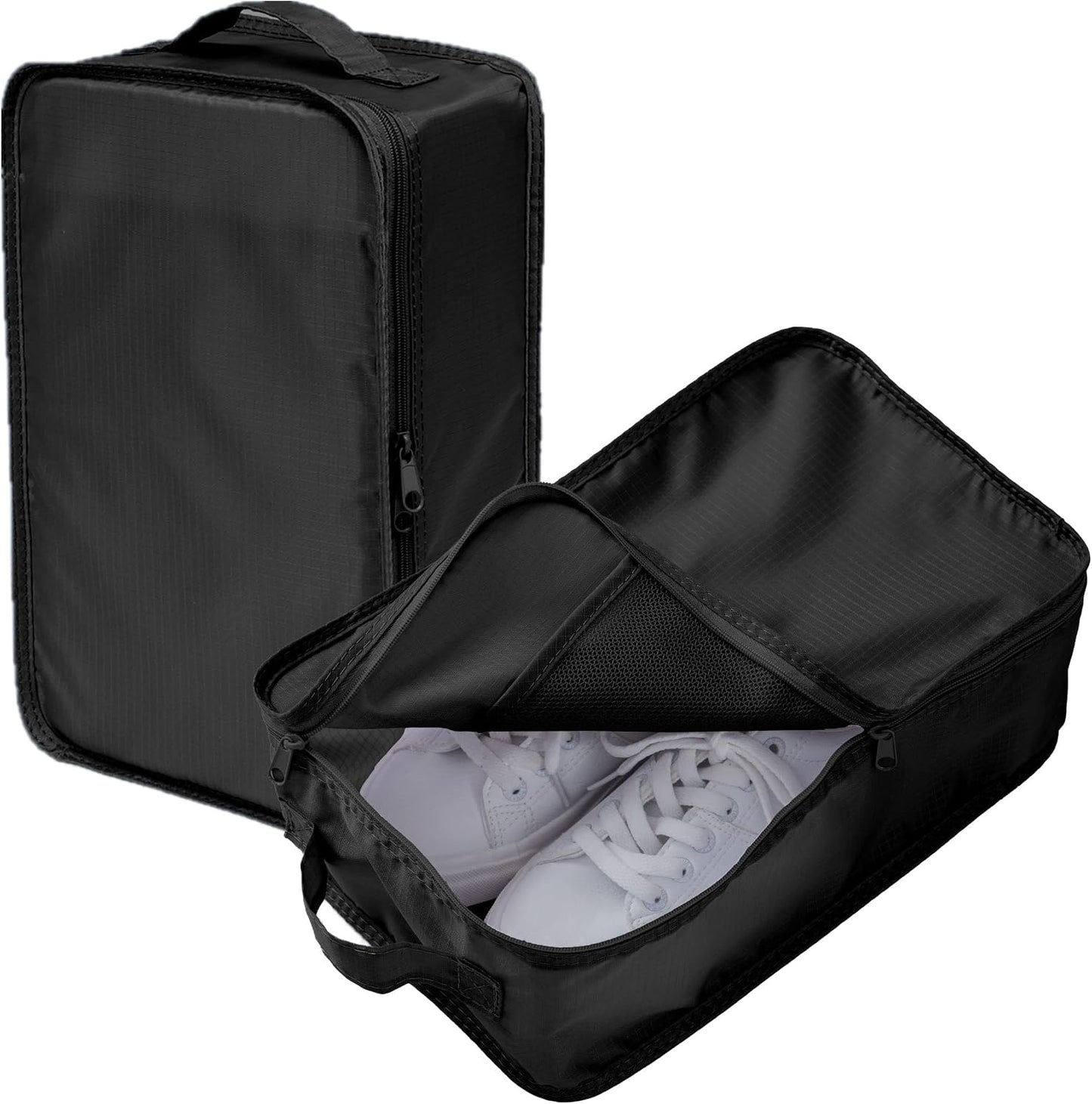 Travel Shoe Bag - Holds 2 Pairs of Shoes | Durable Packing Cubes for Travel (Grey, 2 Pack)