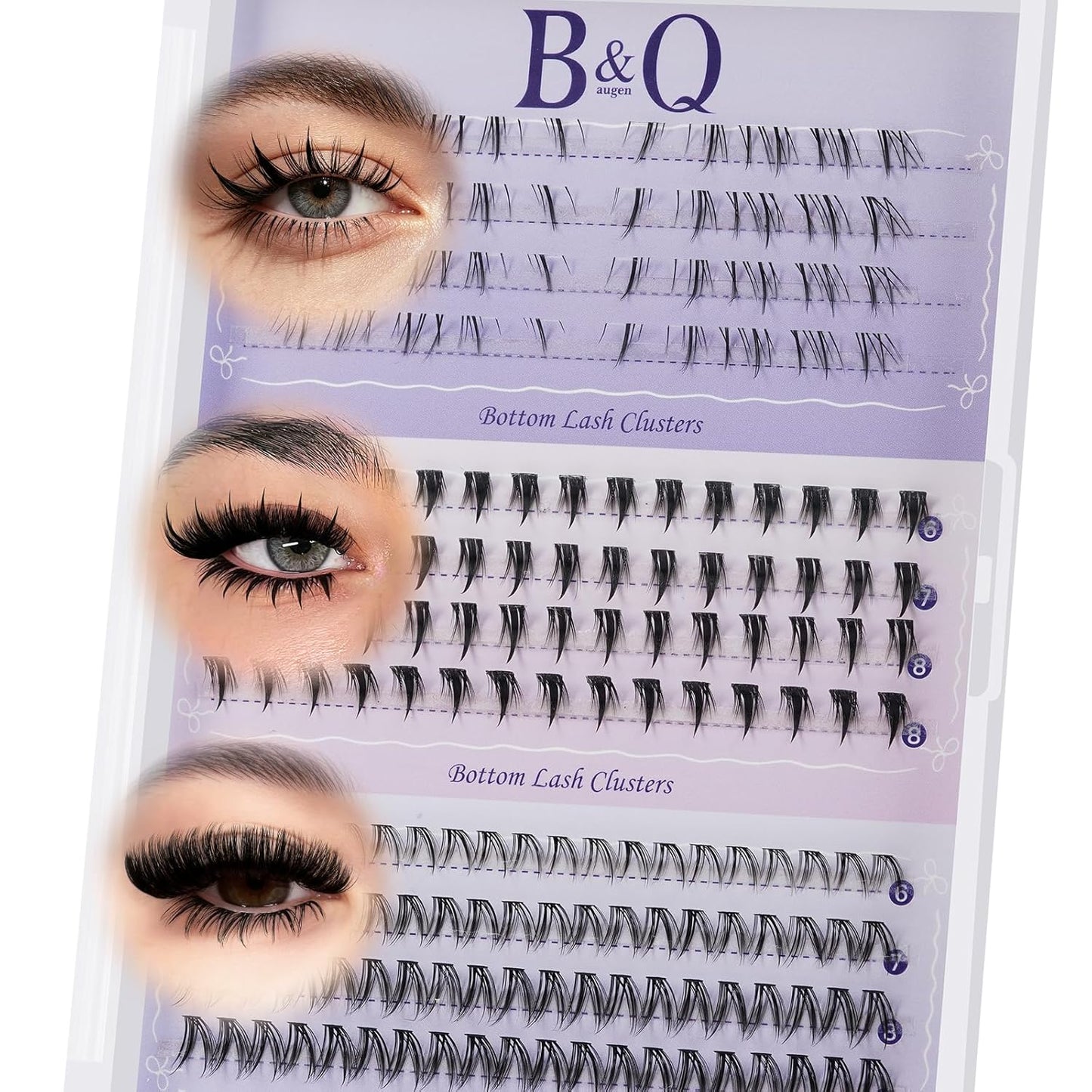 Lash Clusters - Fluffy Wispy Voluminous 144 PCS | Lightweight Feathered Eyelash Extensions 8-18mm, Waterproof