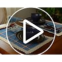 Khaki Polyester Tablecloth for Nightstand - 15.7x17.7