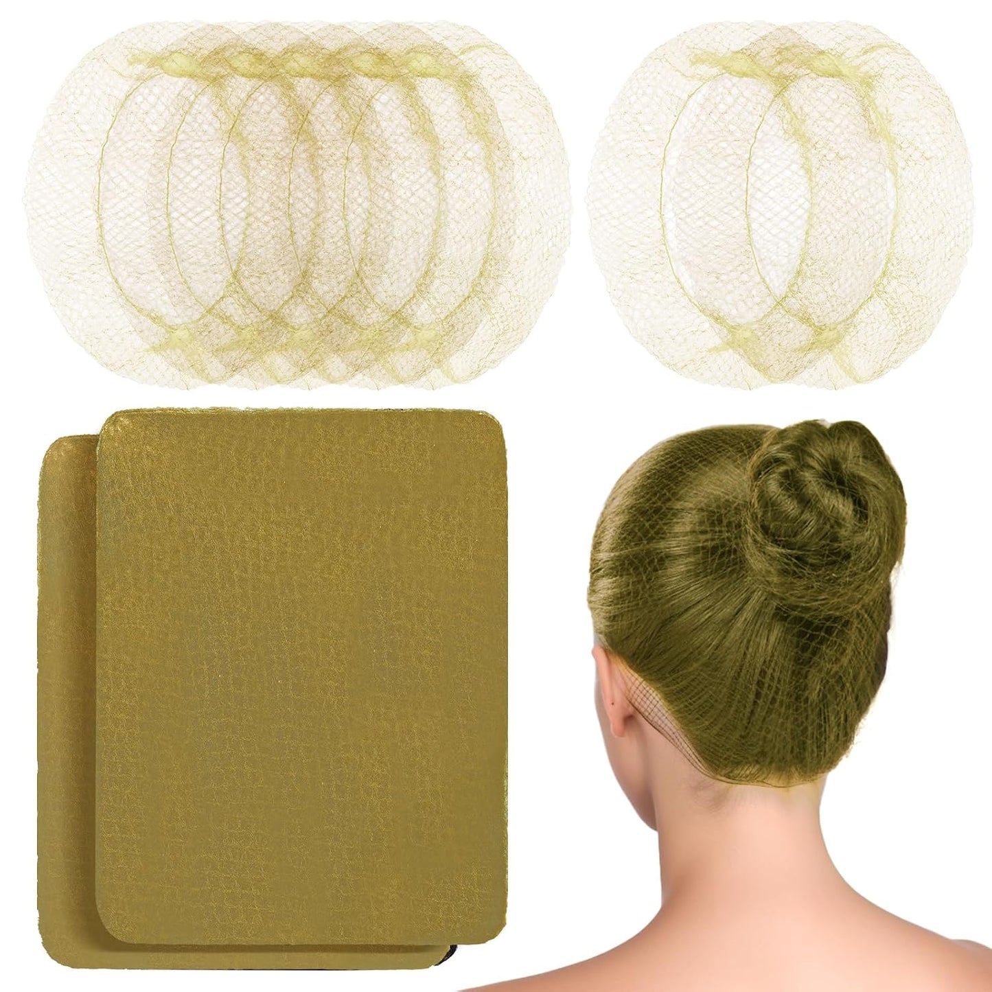 Black Hair Nets - 60 Pcs Invisible Nylon Hairnets for Food Service Workers | 24-Inch Size for Men & Women