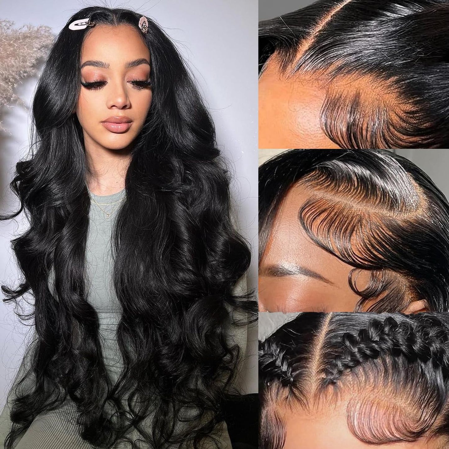 Burgundy Human Hair Wig - Water Wave Lace Front, 26-Inch 99J Deep Wave for Women | HD Transparent 13x4