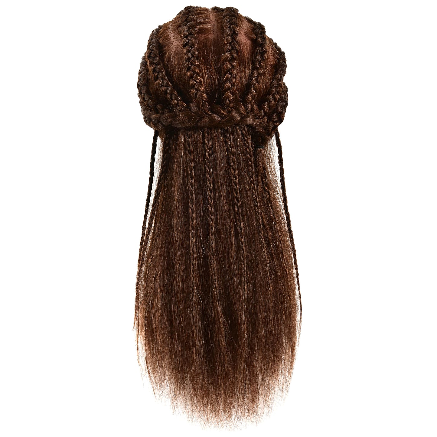 QACIEH 100% Human Hair Mannequin Head Practice Styling Braiding with Stand