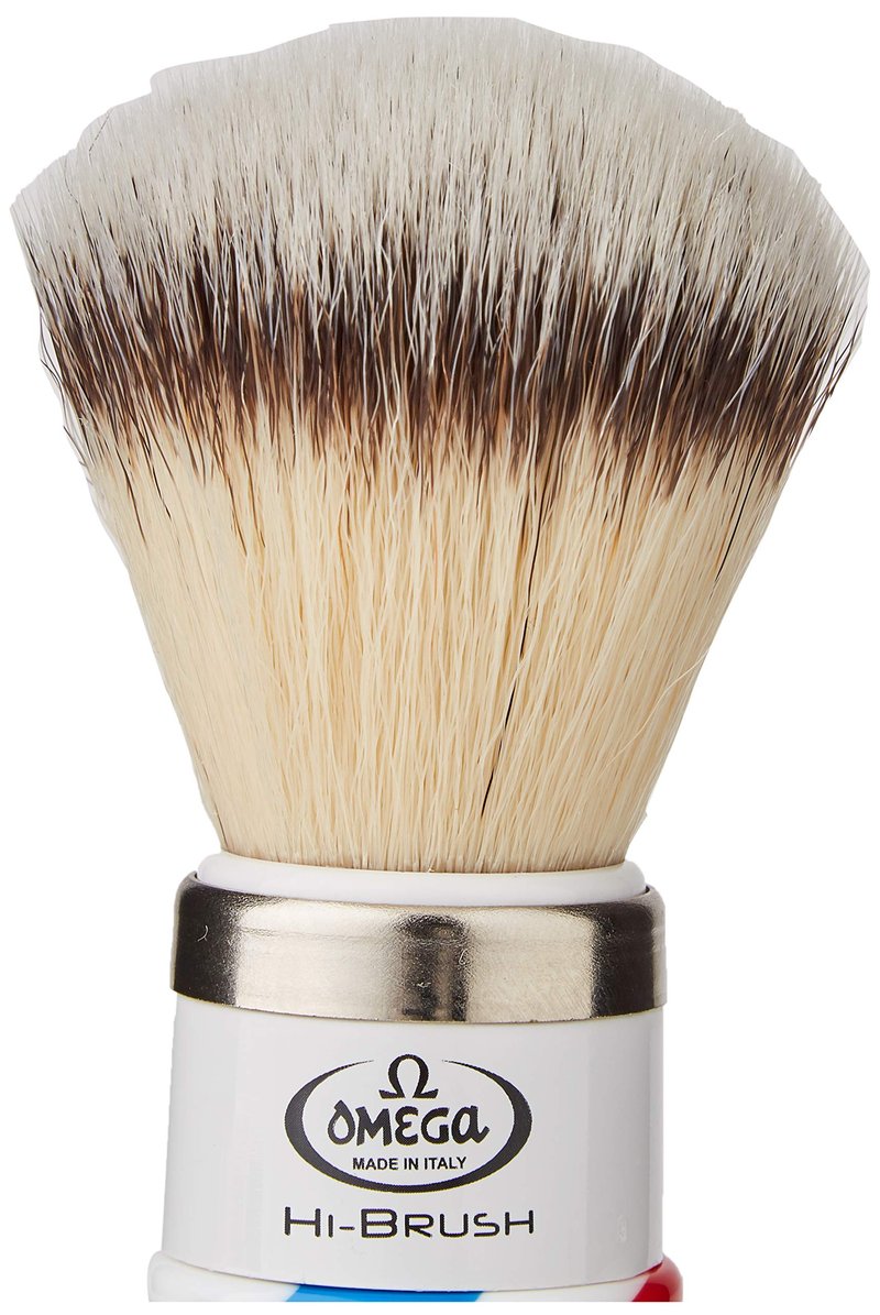 Omega 46806 - Fiber Shaving Brush"Hi-Brush", Blue, Fruity