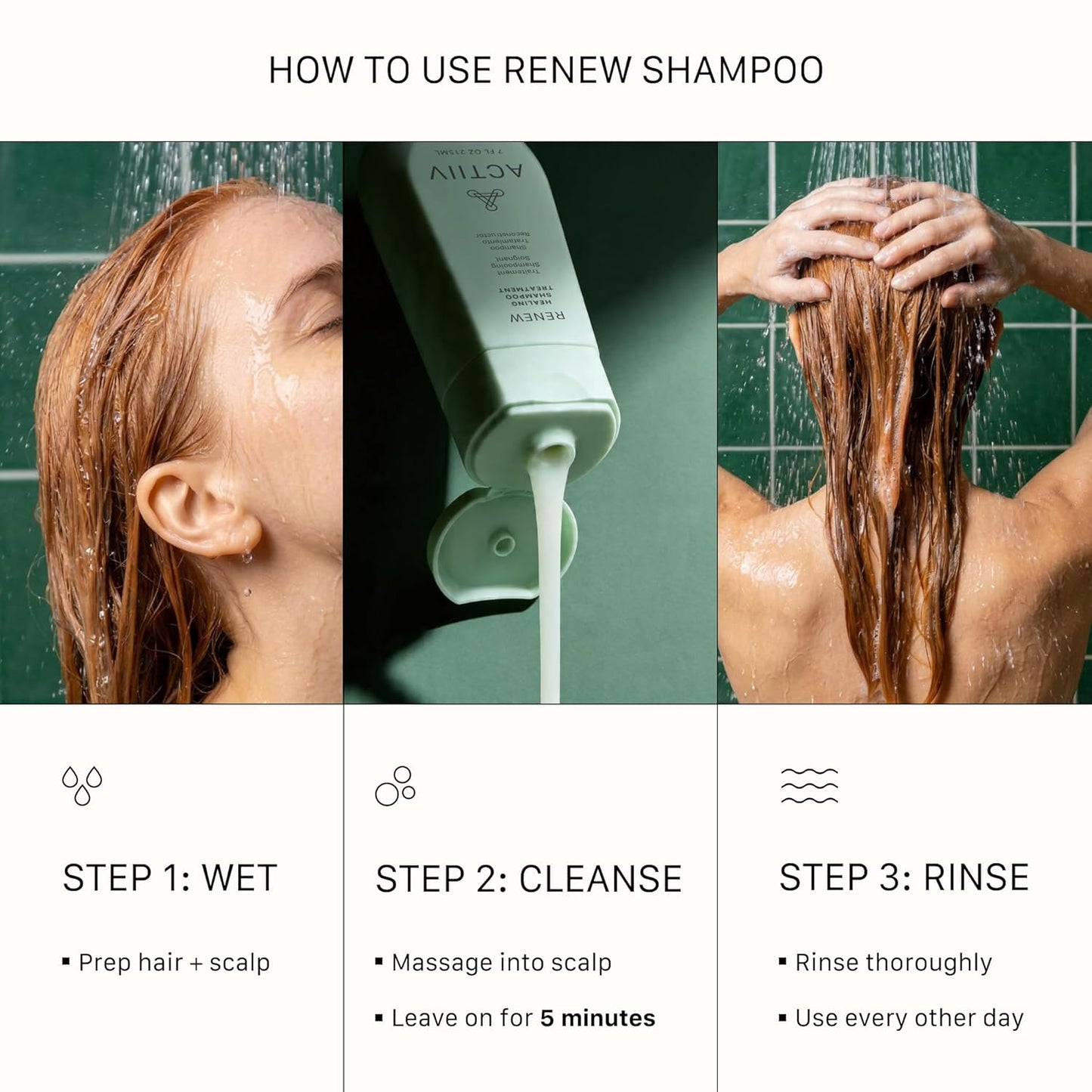 ACTIIV Renew Healing Shampoo Treatment - Plant-Based, Vegan Formula for Healthy, Beautiful Hair | All Hair Types