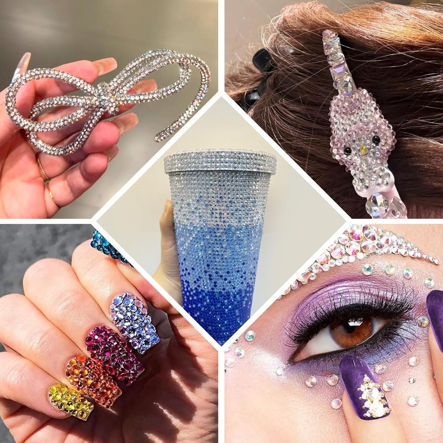 Bedazzling Kit - 50000 Pcs Resin Jelly Rhinestones & Flatback Crystal Gems | DIY Crafting, Nail Art, Clothes & Shoes Decor