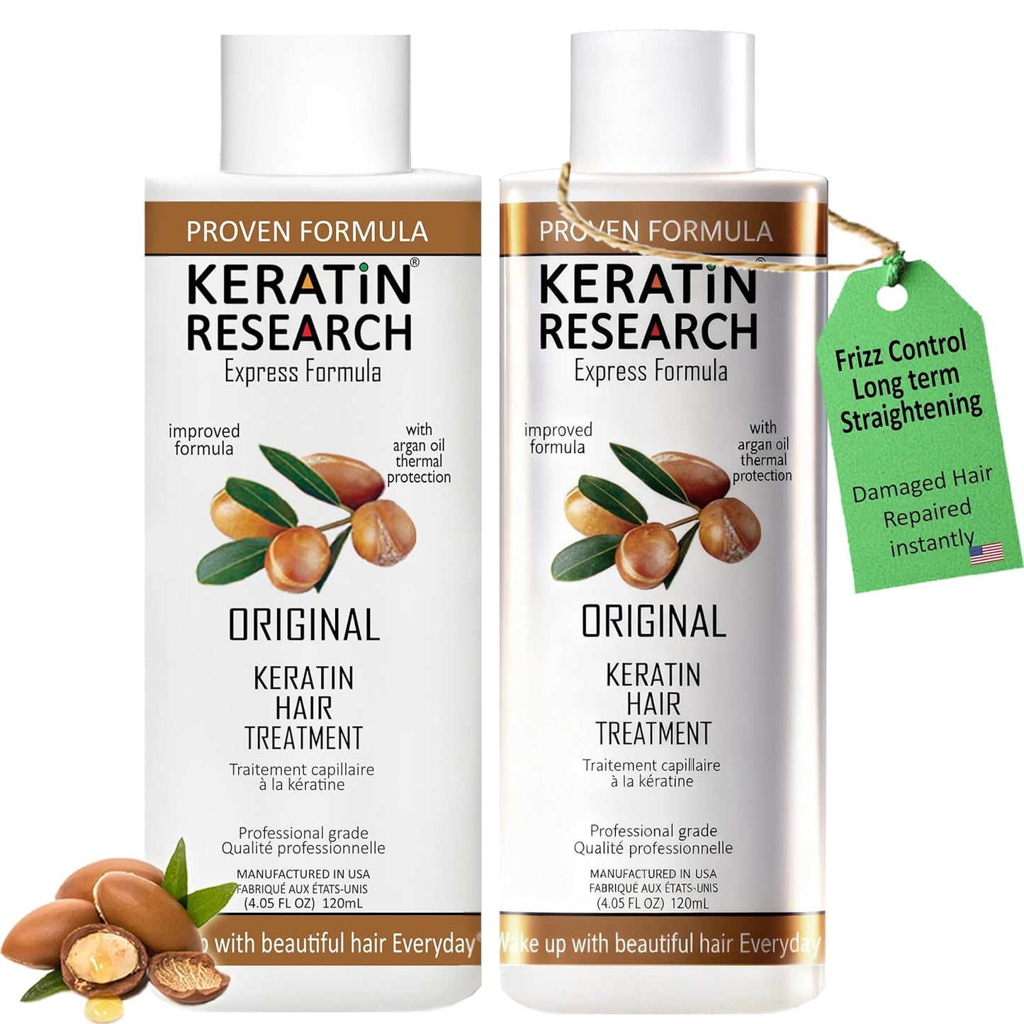 Brazilian Keratin Hair Straightening Treatment - Professional Organic Formula for Shiny, Natural-Looking Hair | 4 oz