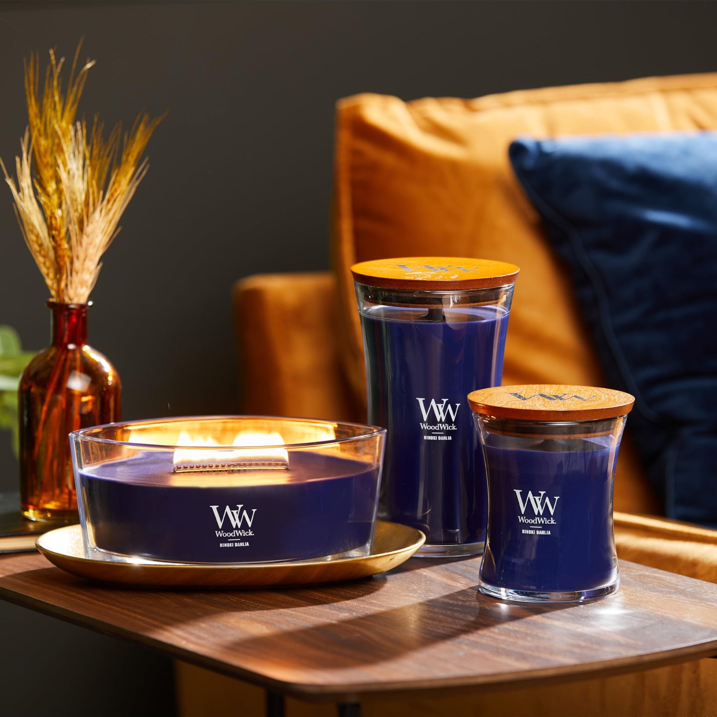 WoodWick Ellipse Candle Hinoki Dahlia 16 oz.