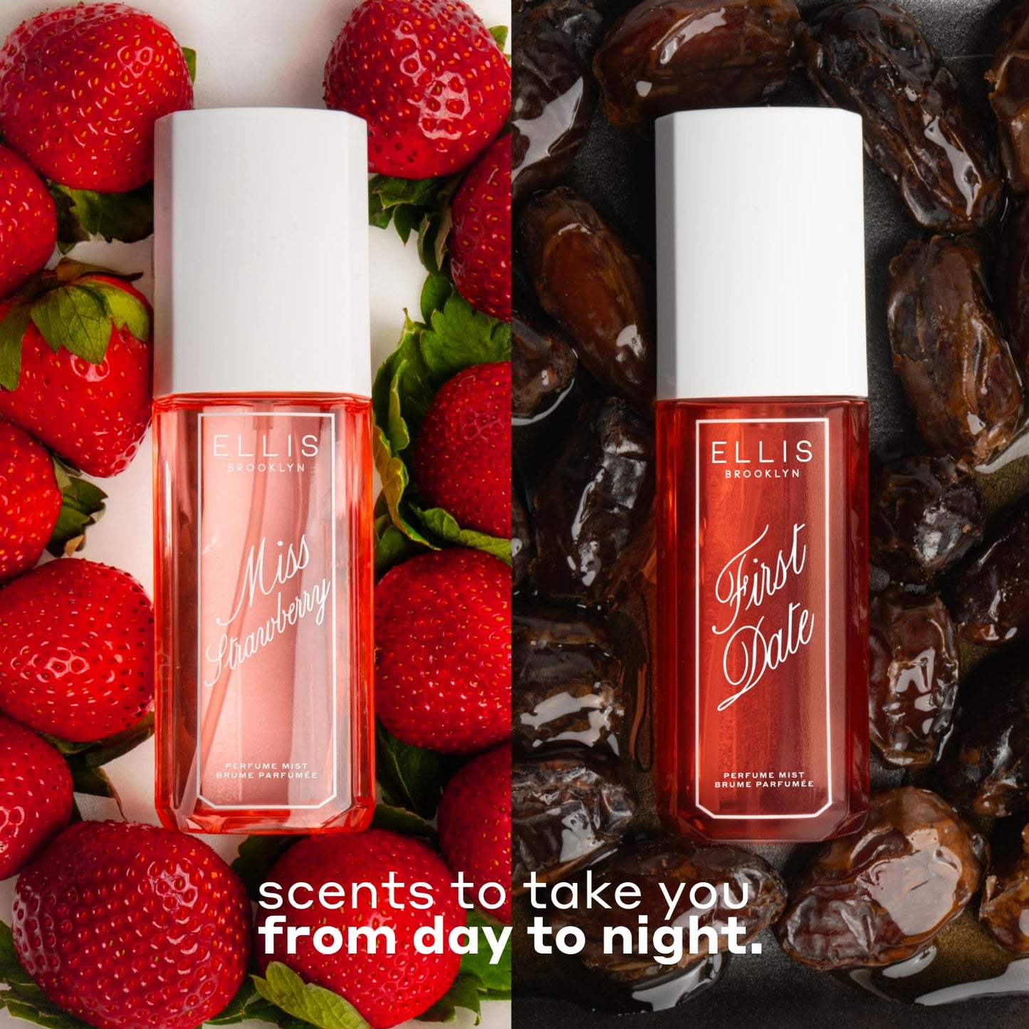 Ellis Brooklyn MISS STRAWBERRY Perfume Mist, Fruity Floral Fragrance with Wild Strawberry Nectar, Fresh Matcha & Soft Hinoki Woods, Vegan Perfume, Made In The USA, 90ml/3 fl oz