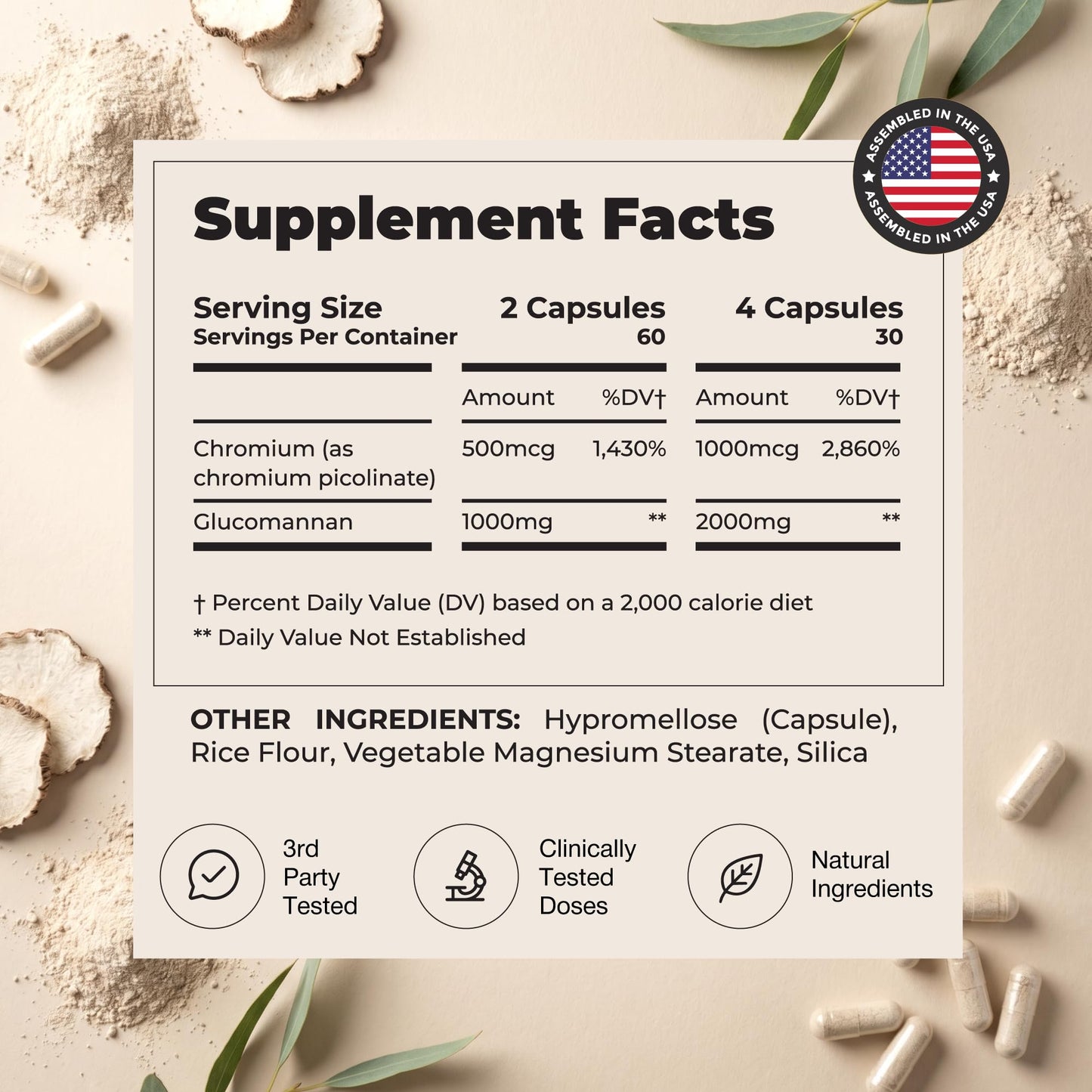 UNALTERED Appetite Control for Women - Support Cravings, Fullness, & Weight Management - Dietary Supplement with Chromium Picolinate & Glucomannan - 120 Vegan Capsules
