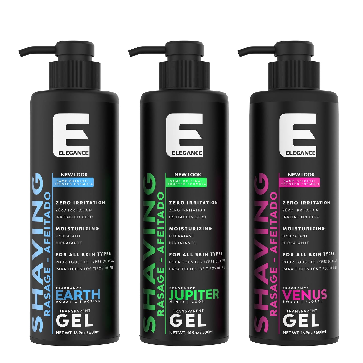 E Elegance Barber Accessories - Transparent Shaving Gel For Men Or Women, Sweet/Floral Venus Fragrance - The Ultimate Shaving Solution For A Smooth, Irritation-Free Experience, 16,9 Oz