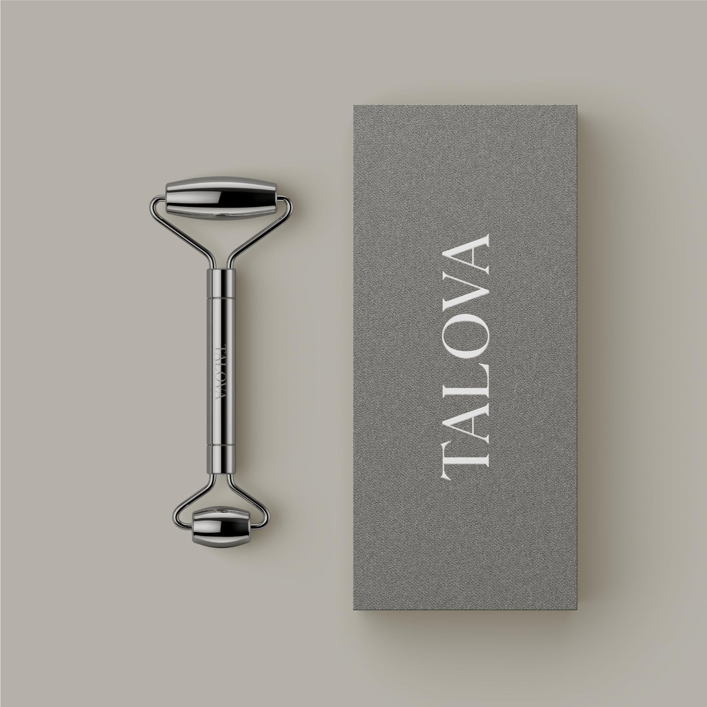 TALOVA - 304-Grade Stainless Steel Facial Roller, Face Roller for Eyes, Double Chin, Jawline & Neck, Reduce Puffiness & Improve Wrinkles, Massage Tool for Anti-Aging, Lifting & Lymphatic Drainage