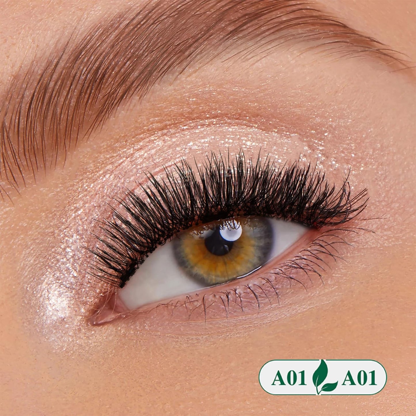 KEYYOU Daily Wear Reusable Magnetic Eyelashes 2 Pair with Applicator No Glue Needed 3D Natural Magnetic Lashes, Easy to Apply & Long Lasting for Daily Use & Events(A01+A01)