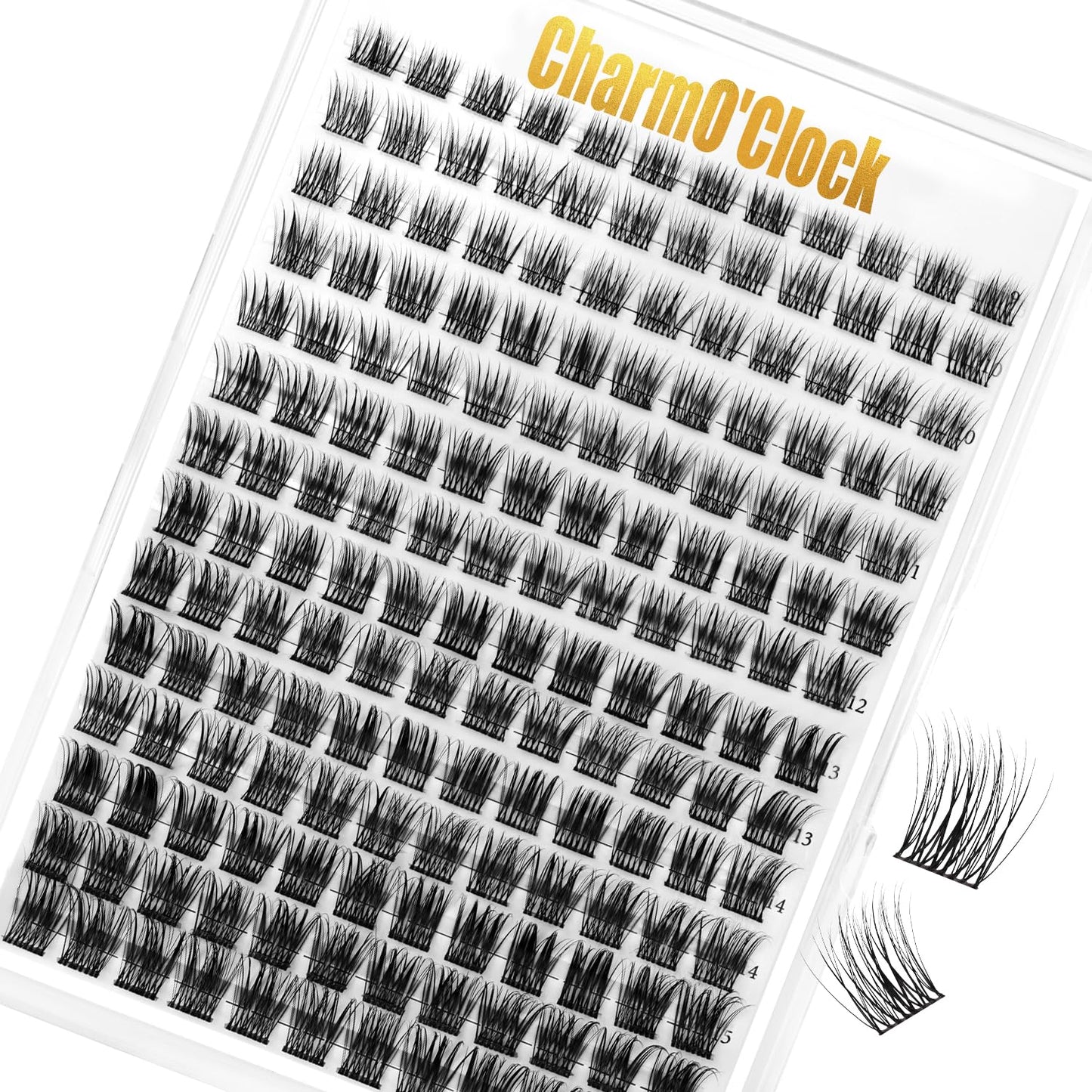 Lash Clusters Kit - 140PCS Featherlight Individual Lashes with Odorless Fast-Drying Glue | Beginner-Friendly Eyelash Extension Set