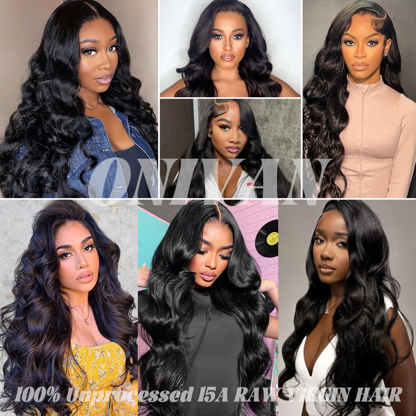 ONIVAN 13x6 Body Wave Lace Front Wigs Human Hair Wig 15A Raw 250 Density Indian HD Lace Frontal Human Hair Wigs for Women (30 Inch)