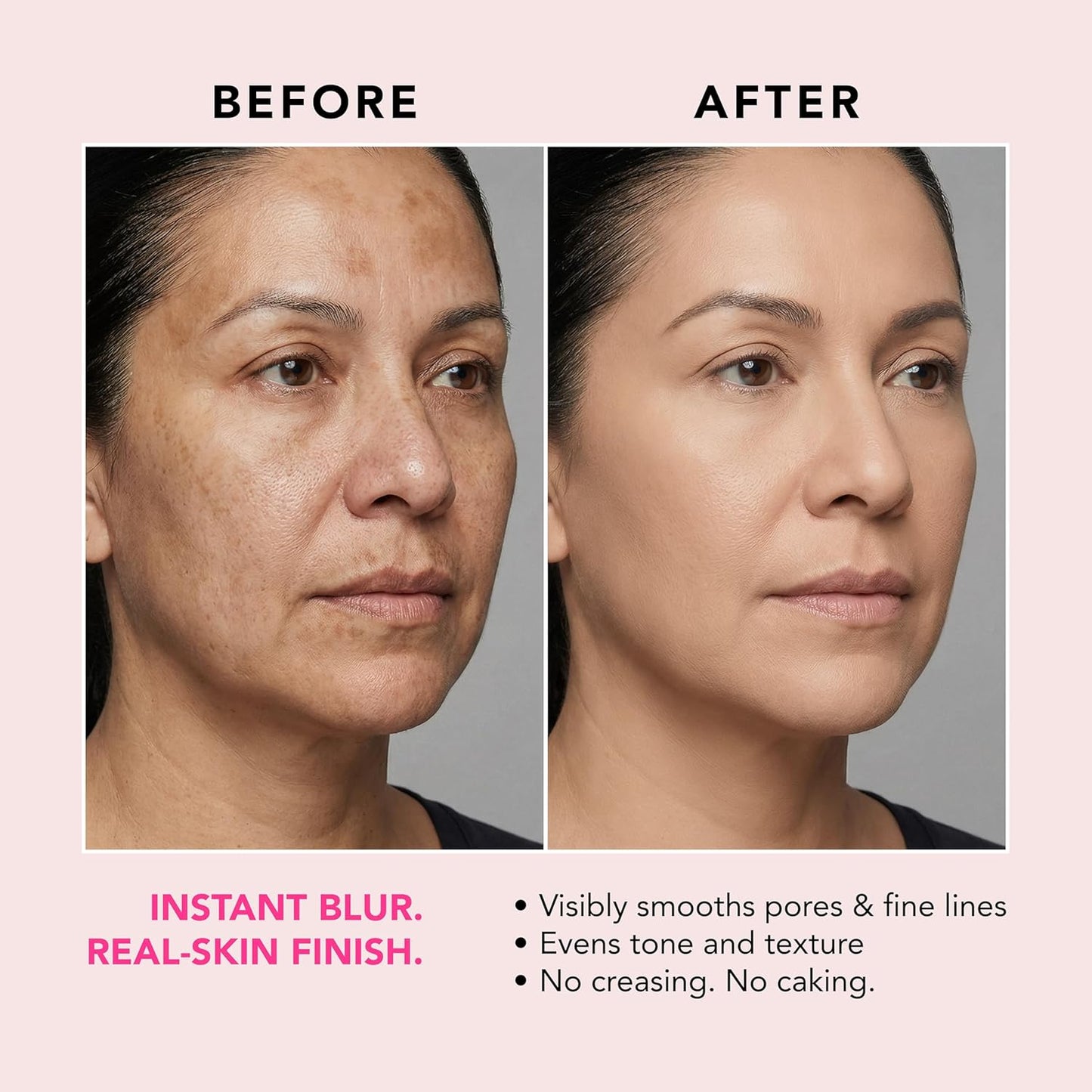 Peptide Blur Stick Foundation - Hydrating Soft-Focus Makeup for Mature Skin | Medium Coverage 0.29 oz - Deep/Rich