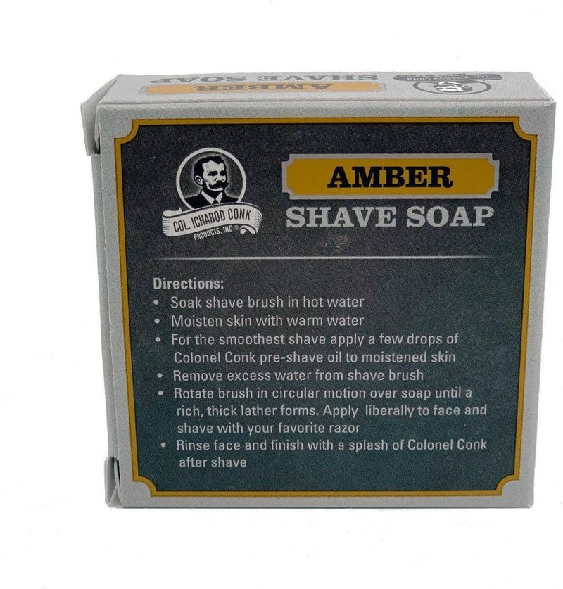 Col. Ichabod Conk Men's Amber Shaving Soap Shave Bar Sm