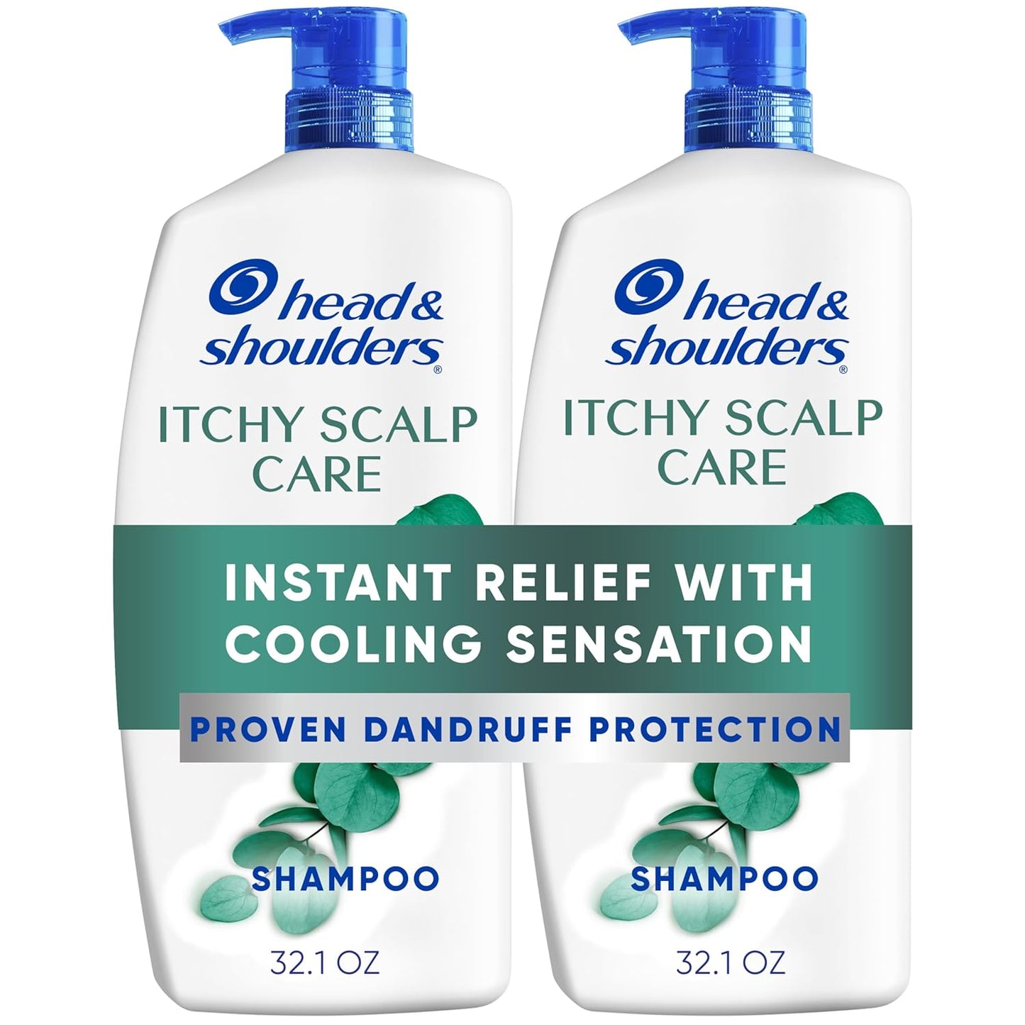 Head & Shoulders Anti-Dandruff Shampoo - 1% Pyrithione Zinc, Flake Control & Scalp Care | 32.1 fl oz Twin Pack
