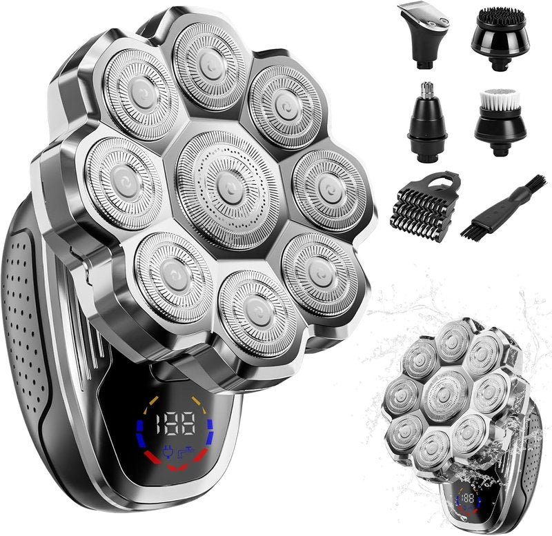 Electric Razor for Men - 9D Floating Head Shaver with Wet & Dry Function | 5-in-1 Body Groomer