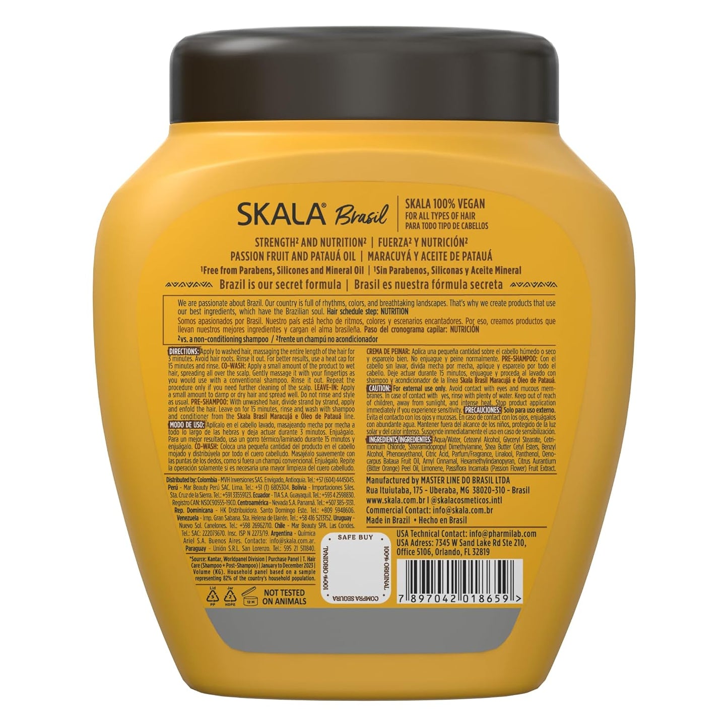 Skala Brasil - Passion Fruit & Pataua Oil 2-in-1 Treatment Cream - 1 Kg (35.27 Oz)