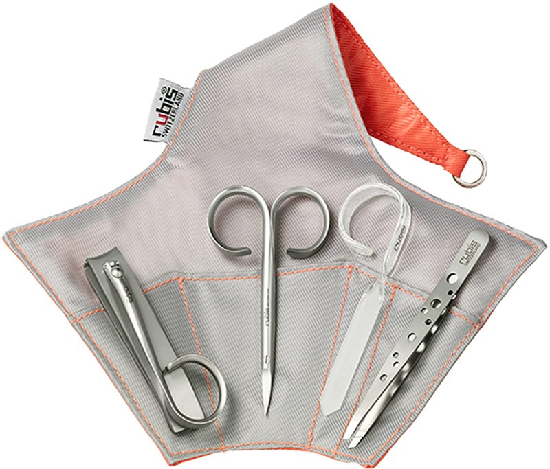 Rubis 4 Piece Manicure Set, Orange/Gray 1K415GO,Rubis Switzerland Swiss Made World Renowned Precision