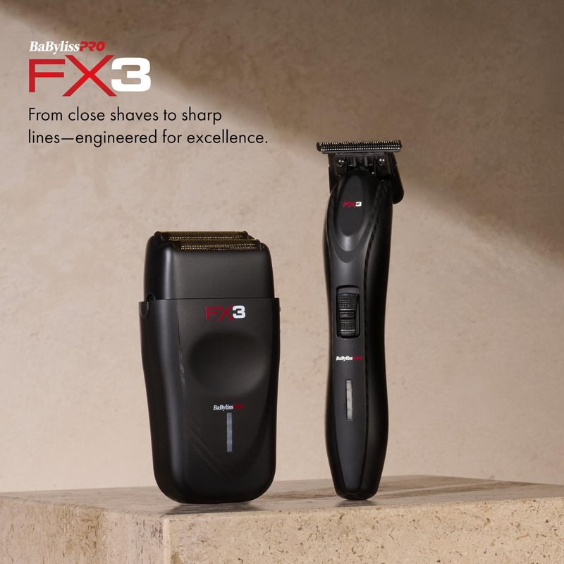 BaBylissPRO Barberology Hair Trimmer For Men FXX3TB FX3 Professional High-Torque Outlining Trimmer & Electric Razor