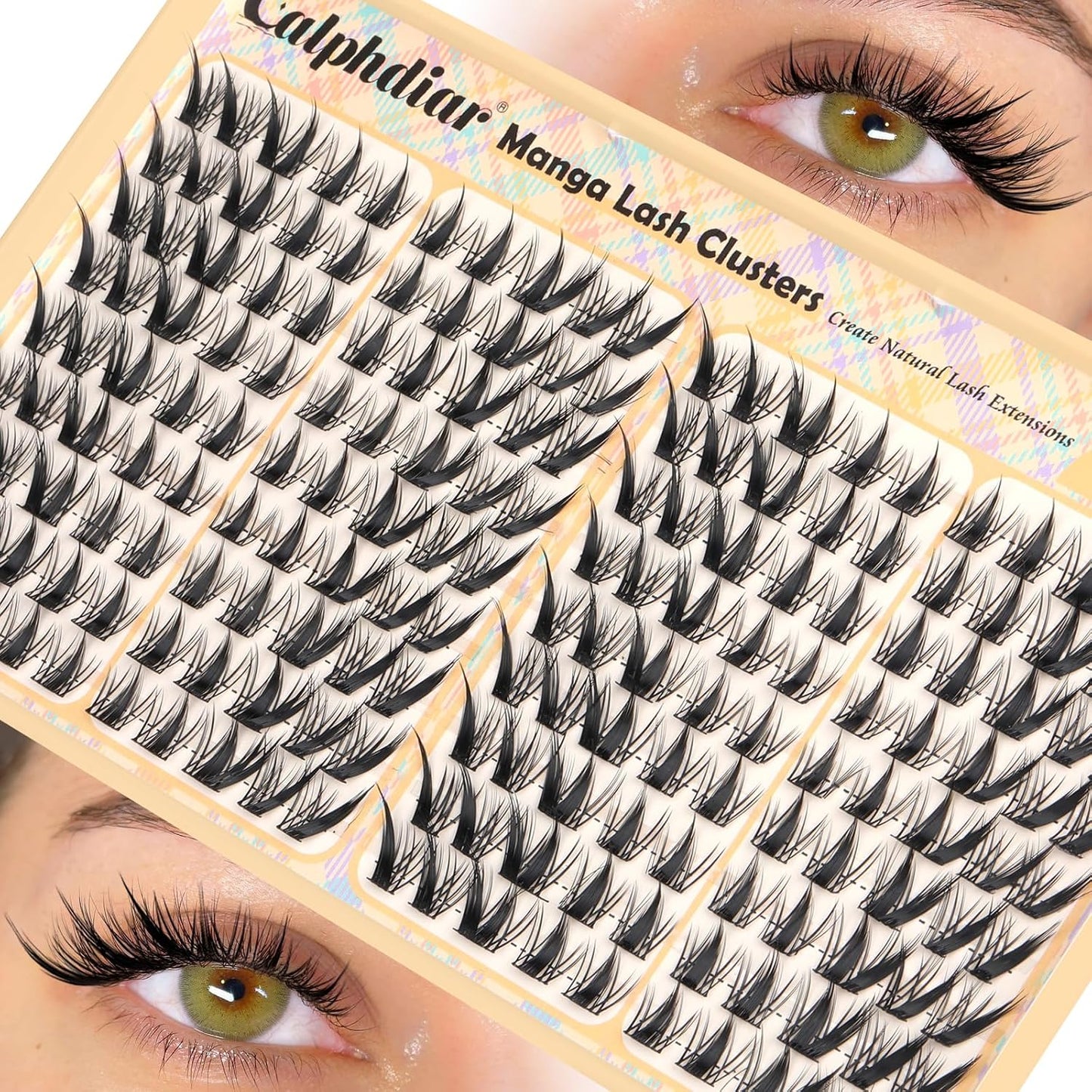 Natural Lash Clusters - DIY Wispy Eyelash Extensions | C-Curly 11-13mm Short Lashes - 164pcs
