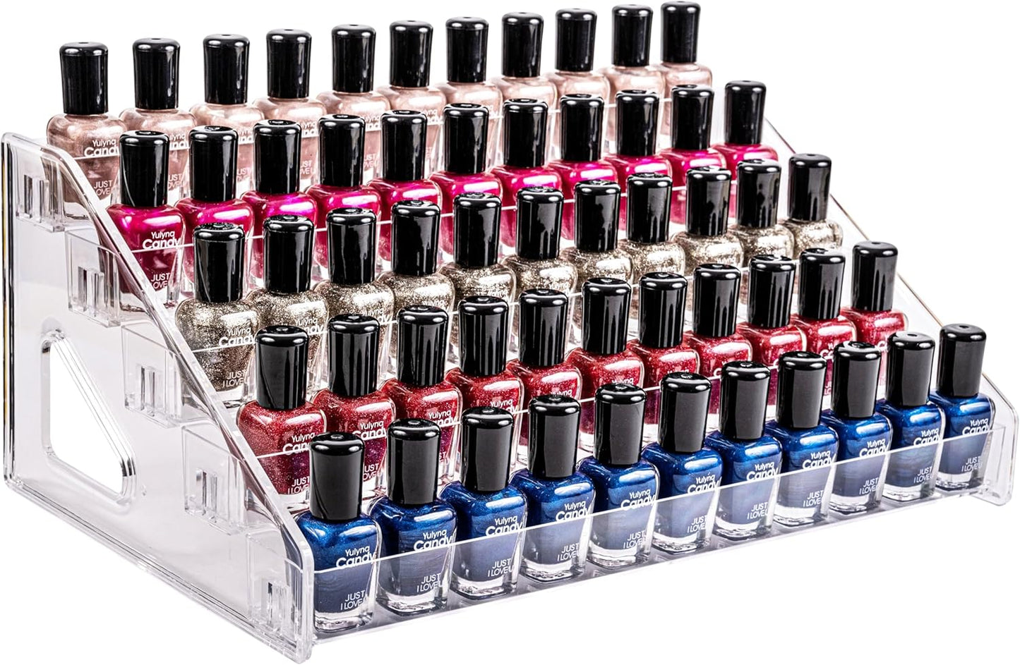 Acrylic Nail Polish Organizer - Multi-Functional Display Rack for Makeup, Sunglasses & Essential Oils | Clear Storage Case