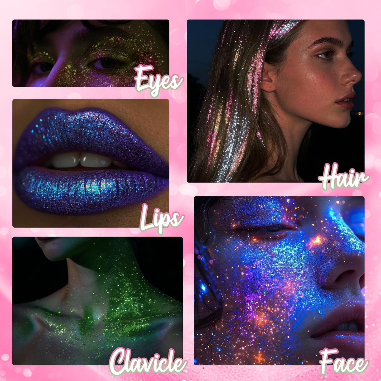 CAHOTO Flamingo Roll-on Glitter for Face Body & Hair