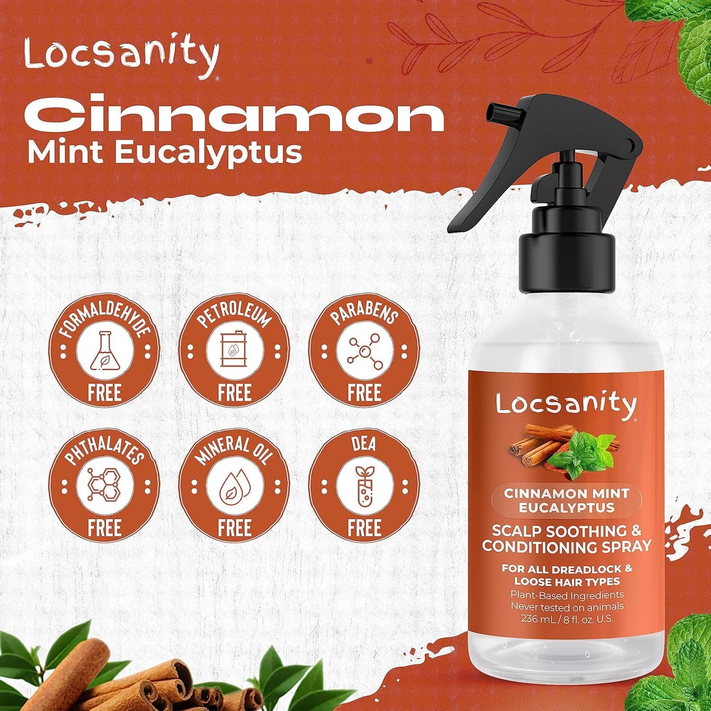 Locsanity Loc Retie Bundle - 3-Piece Maintenance Kit for Sisterlocks, Microlocs & Locs | Includes Retightening Tool, Passion Fruit & Cinnamon Mint Sprays