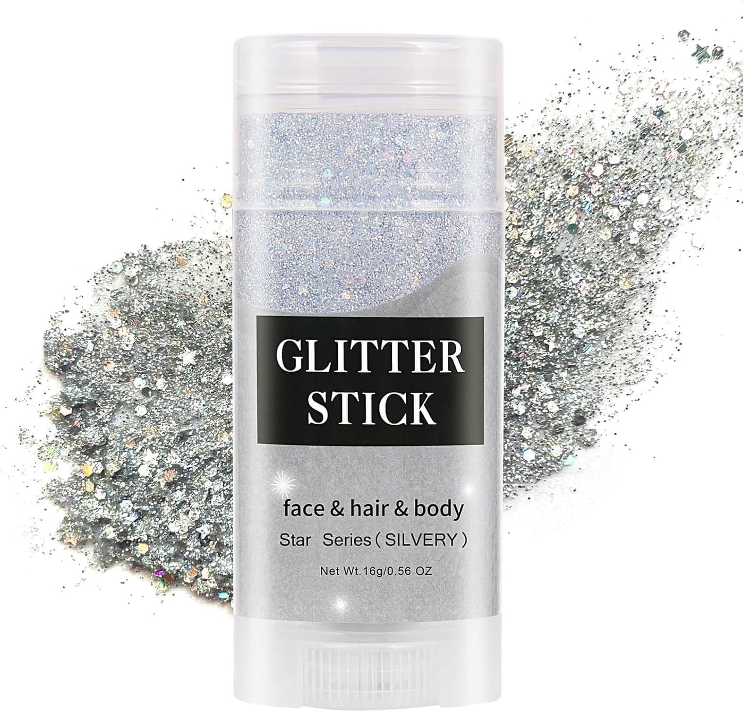 4th of July Hair Glitter Stick - Red, White & Blue Face Glitter for Patriotic Makeup | Independence Day Accessories
