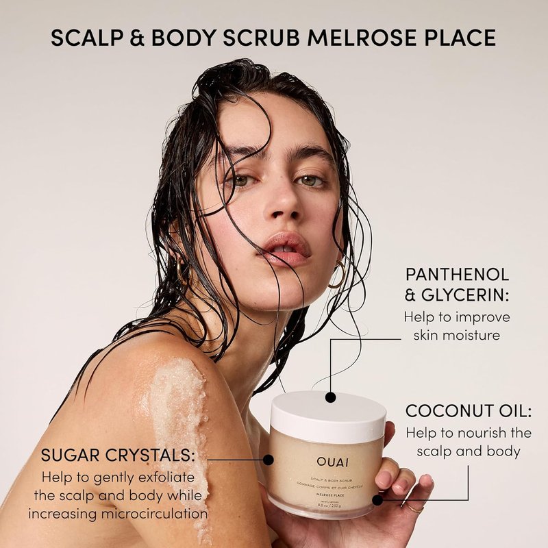 OUAI Hair Care Set - Clarifying Shampoo & Exfoliating Scalp Scrub | Deep Cleansing Duo for Healthy Hair (2 Count)