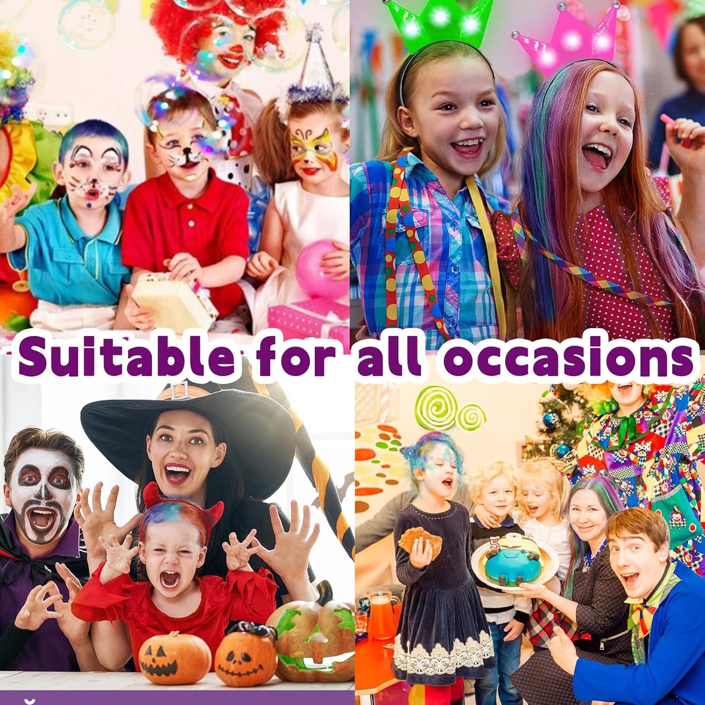 Washable Hair Chalk for Girls - 10PCS Temporary Hair Color Set | Fun Kids Makeup for Ages 6-10