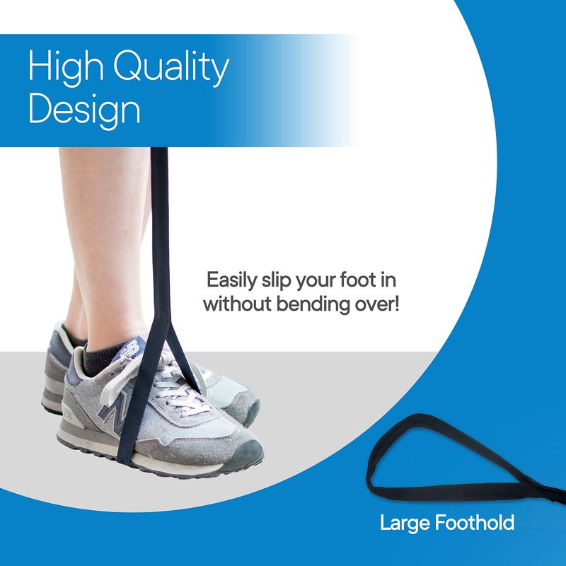 RMS Premium 42” Leg Lifter with Hand Strap & Foot Loop – Long-Term Orthopedic Daily Living Aid for Chronic Hip, Knee & Mobility Limitations