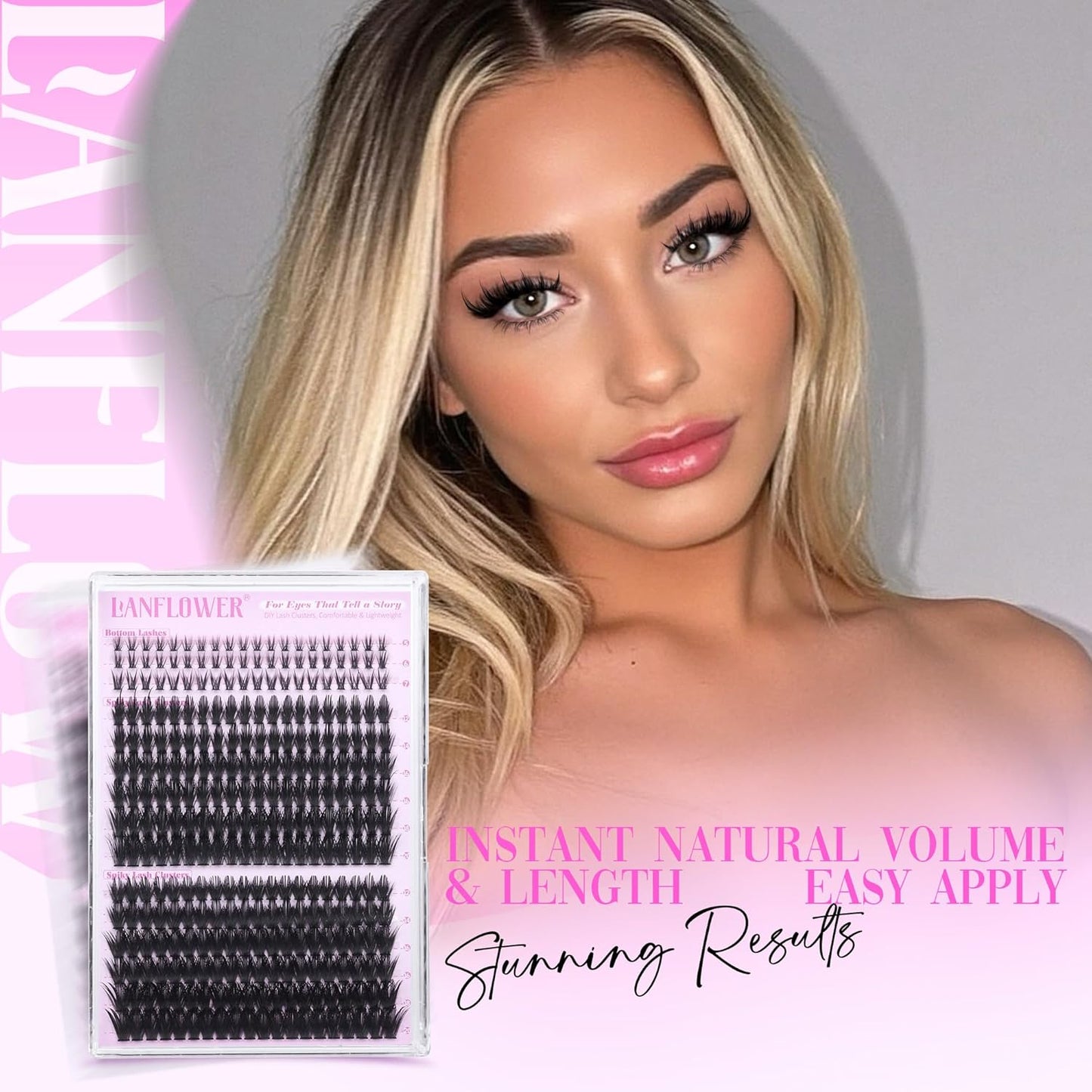 Manga Eyelash Clusters - Spiky D Curve Extensions for Wispy Lashes | 12-20mm Individual Fairy Lashes
