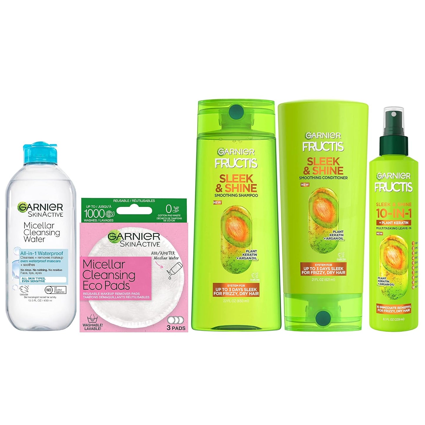 Garnier Micellar Water - Waterproof Makeup Remover & Hydrating Cleanser for Sensitive Skin | 13.5 Fl Oz (400mL), 2 Count