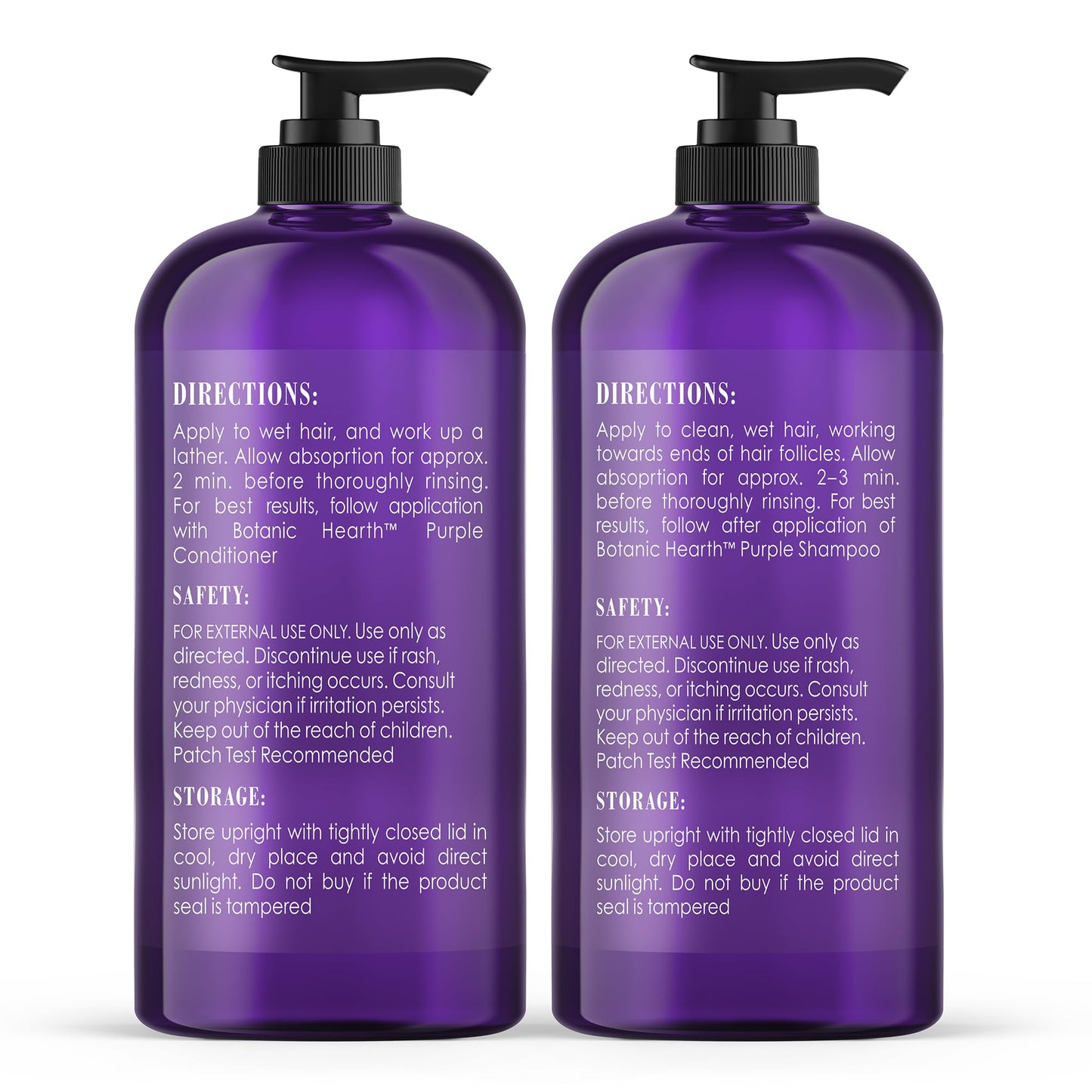 Botanic Hearth Purple Shampoo And Conditioner Set | For All Shades Of Blonde, Silver And Gray Hair | Enhances Highlights | Sulfate Free, Paraben Free, 16 Fl Oz Each