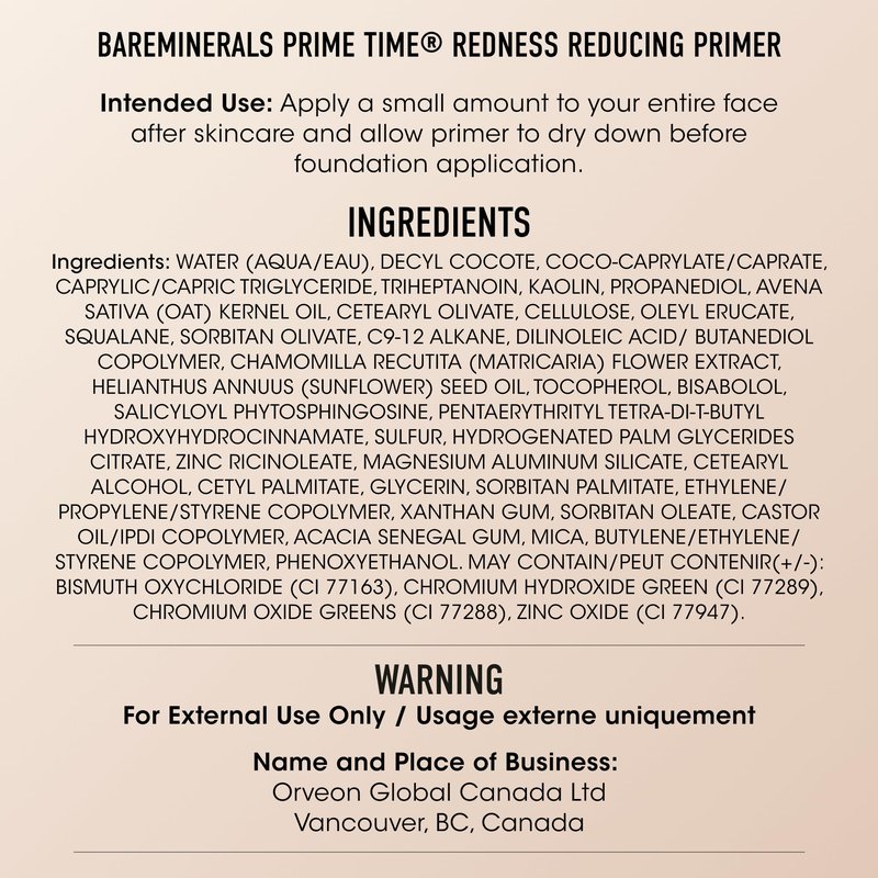 bareMinerals Redness Reducing Gel Face Primer, Vegan, Cruelty-Free & Dermatologist-Tested