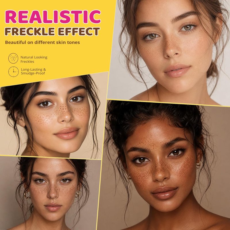 Freckle Stamp Pen - Dual-Ended Waterproof Marker for Lifelike Fake Freckles | Natural Medium Brown